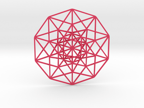 5D Hypercube 5.5" in Pink Processed Versatile Plastic