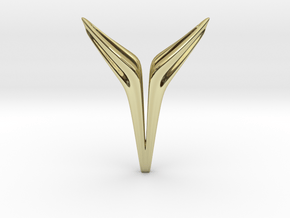YOUNIVERSAL FREE, Pendant. Sharp Chic in 18k Gold Plated Brass