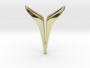 YOUNIVERSAL Delicate, Pendant. Soft Elegance in 18k Gold Plated Brass