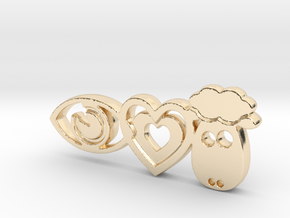 It's Only Love Keychain in 14k Gold Plated Brass