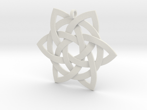 Celtic-star-pendant in White Natural Versatile Plastic