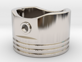Piston - US Size 8.5 in Rhodium Plated Brass