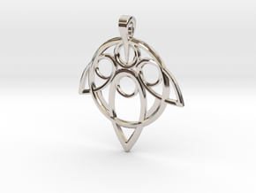 Yuna Summoner Pendant  in Rhodium Plated Brass