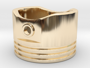 Piston - US Size 8 in 14k Gold Plated Brass