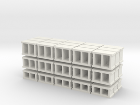 1/35 cinder blocks in White Natural Versatile Plastic