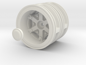 Rear-wheel-twin-tyre-set-Dia50mm in White Natural Versatile Plastic