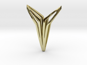 YOUNIVERSAL FIGURA Pendant. Sculpted Chic in 18k Gold Plated Brass