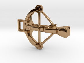 Crossbow Charm in Polished Brass