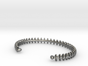 Ring Loop Bracelet in Fine Detail Polished Silver
