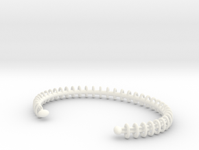Ring Loop Bracelet in White Processed Versatile Plastic