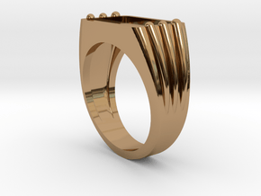 Customizable Ring 02 in Polished Brass