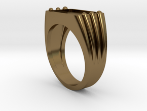 Customizable Ring 02 in Polished Bronze