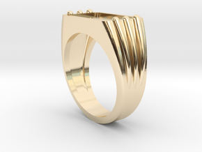 Customizable Ring 02 in 14k Gold Plated Brass