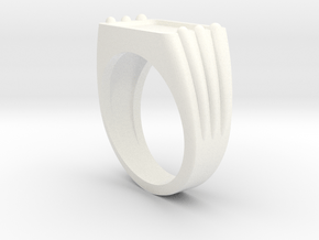Customizable Ring 02 in White Processed Versatile Plastic