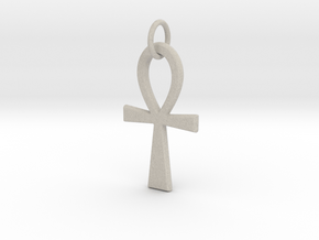 Ankh Pendant or Keychain in Natural Sandstone