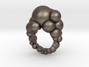 Soap N' Suds Ring in Polished Bronzed Silver Steel