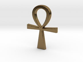 Ankh Pendant in Polished Bronze
