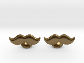  Moustache Cufflinks in Polished Bronze