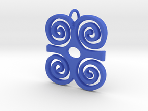DWENNIMMEN (Adinkra Symbol of Strength) in Blue Processed Versatile Plastic