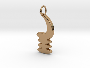 AKOBEN (Adinkra symbol for Vigilance) in Polished Brass