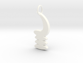 AKOBEN (Adinkra symbol for Vigilance) in White Processed Versatile Plastic