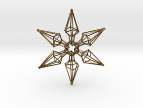 6 Point Ninja Star - 7cm in Polished Bronze