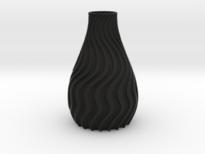 Wavyse Vase in Black Natural Versatile Plastic