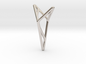 YOUNIVERSAL M3, Pendant. Stylized Pureness in Rhodium Plated Brass