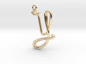 Y Initial Charm in 14K Yellow Gold