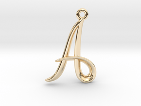 A Initial Charm in 14K Yellow Gold