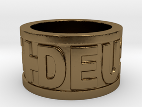 Deus Vult Plain Ring Size 10 in Polished Bronze