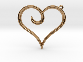 The Heart Pendant in Polished Brass