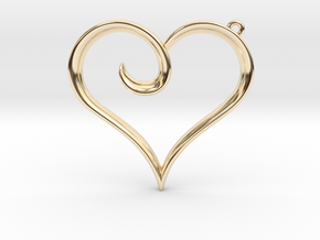 The Heart Pendant in 14k Gold Plated Brass