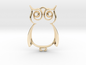 The Owl Pendant in 14K Yellow Gold