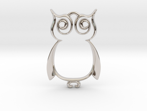The Owl Pendant in Platinum