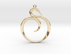 The Spiral Pendant in 14K Yellow Gold