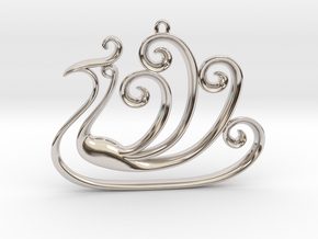 The Peacock Pendant in Platinum