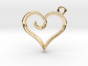 Tiny Heart Charm in 14k Gold Plated Brass