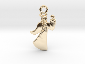 Tiny Angel Charm in 14k Gold Plated Brass