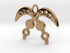 AKOFENA (Adinkra Symbol of Courage and Heroism) in Polished Brass