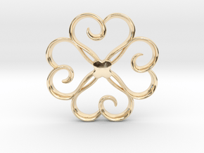 The Clover Pendant in 14K Yellow Gold