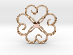 The Clover Pendant in 14k Rose Gold Plated Brass