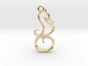 Tiny Seahorse Charm in 14k Gold Plated Brass