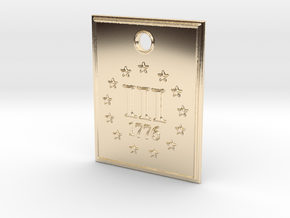 1776 III% Pendant in 14k Gold Plated Brass