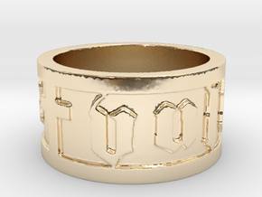 DeusVult Ring omega SIZE10 in 14k Gold Plated Brass