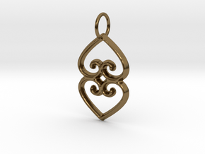 ASASE YE DURU (Adinkra Symbol of Mother Earth) in Polished Bronze