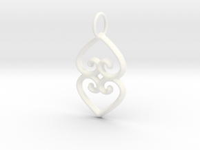 ASASE YE DURU (Adinkra Symbol of Mother Earth) in White Processed Versatile Plastic