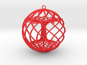 Tree Xmas Ball in Red Processed Versatile Plastic