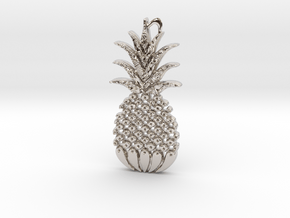 Reddit Pineapple Trees LOGO in Rhodium Plated Brass