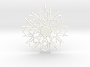 Peppermint Snowflake in White Processed Versatile Plastic